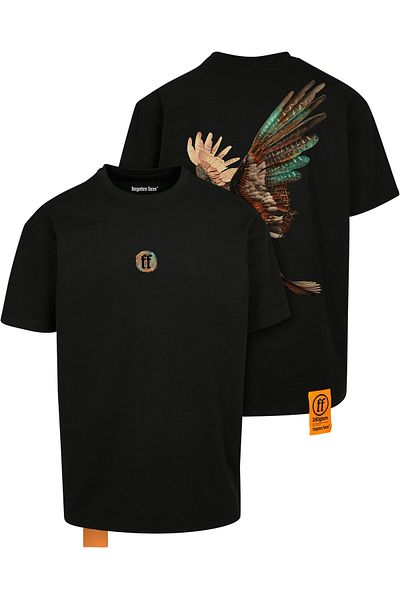 Forgotten Faces Übergroßes Falcon-T-Shirt