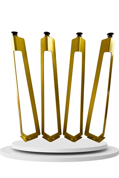 AS DESİGN 4 ADET 52CM ALTIN SARISI DEKORATİF SEHPA AYAĞI