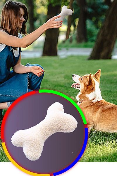 Nurnivus Osseous Dog Stress Teething Traction Pillow Toy Dog Play Pillow Dog Toy
