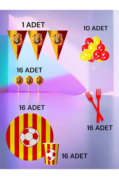 VibeHome Red Yellow Fan m Pack for 16 - Birthday Party and Fun Events