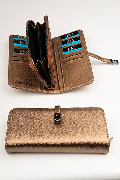 HKY İsme Özel Çok Kullanışlı Büyük Boy Kadın Cüzdan