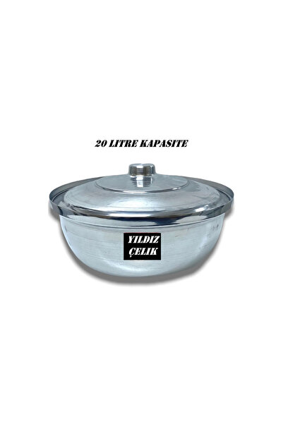 Yıldız çelik Alüminyum Salça Aşure Kavurma Sos Helvane Tenceresi 46 cm 20 litre
