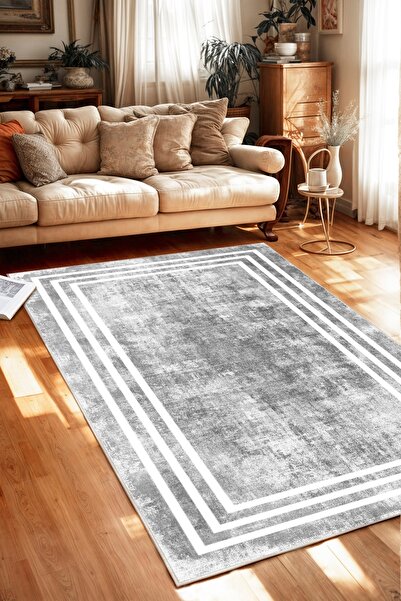 Confidence Home Dijital Baskı Yıkanabilir Kaymaz Taban Salon Halısı Mutfak Ha...