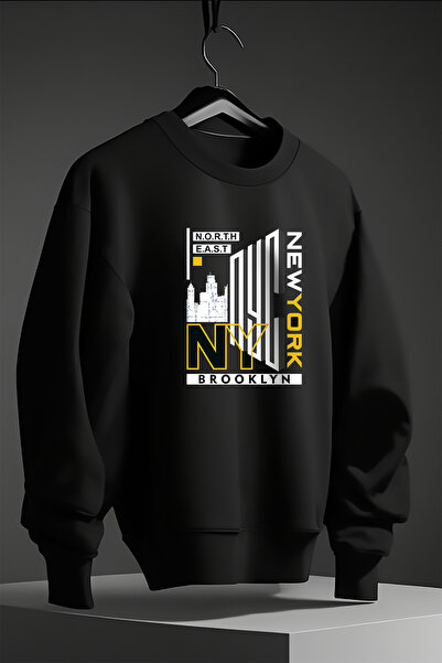 NEWYORK Desenli DTF Baskılı Sweatshirt