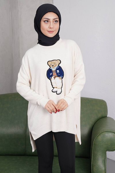 ZISHAN Teddy Bear Hijab Knitwear Sweater V5