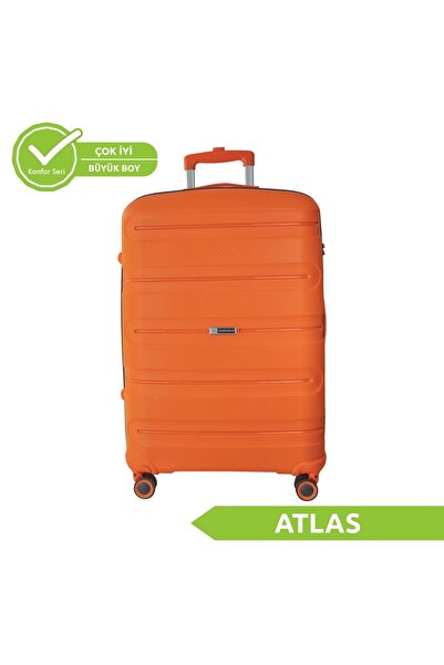 Vegmann Polipropilen (PP) Atlas Turuncu Büyük Boy Valiz