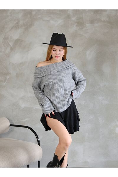tofan Pulover oversize cu guler Madonna