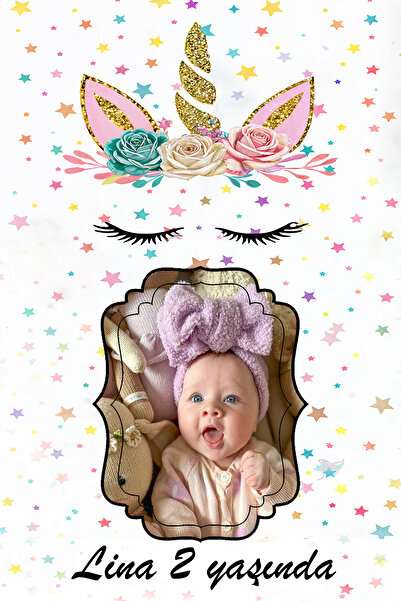 ikisemedya 6x9 cm Doğum Günü Magneti Bebek Magnetleri Resimli Bebek Magnet