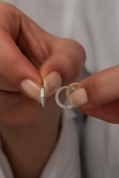 Nereze 925 Ayar Gümüş Minik 15 Mm Halka Küpe