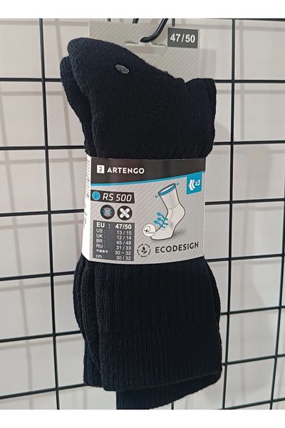 Decathlon Black Long Tennis Socks - Pack of 3 - Rs 500
