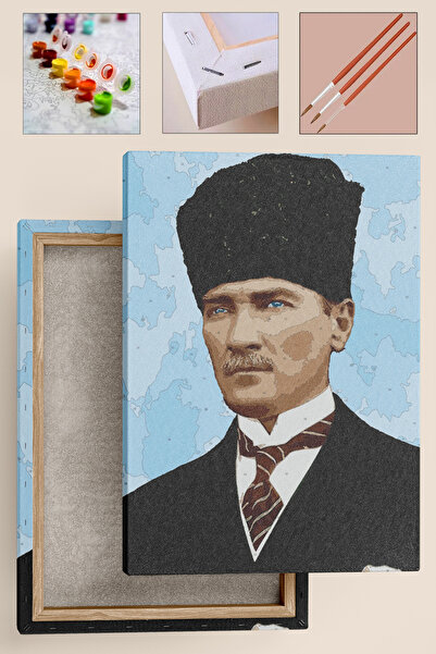 İyisi Sayılarla Boyama Seti - Eksiksiz Set - Tuval Seti - Fırça Boya Dahil 40...