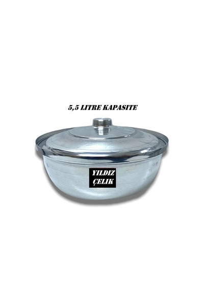 Yıldız çelik Alüminyum Salça Aşure Kavurma Sos Helvane Tenceresi 28 cm 5,5 litre