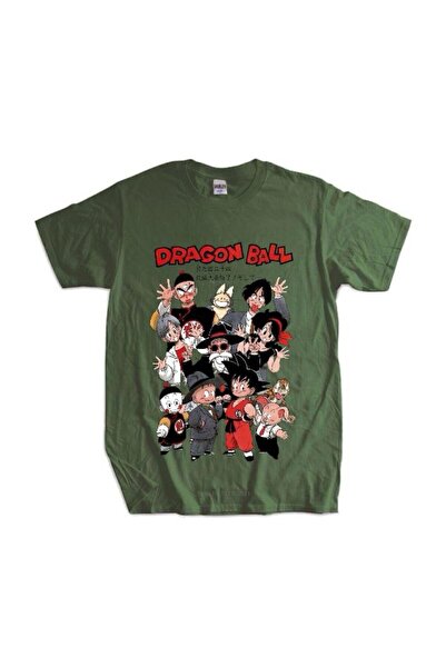 DEEFWEAR Tricou unisex kaki cu imprimeu Anime Colorir Supers Dragon Ball