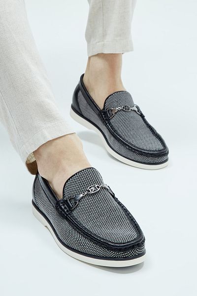 Tamer Tanca Men's Textile/leather Loafer Shoes 01 2217 Erk Ayk Y23
