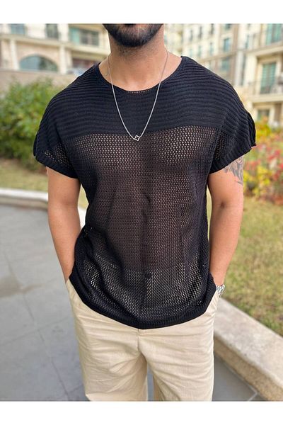 elkumoda Tricou Respirabil Disperare Nu transpira Tricou din plasă de bumbac tricotat