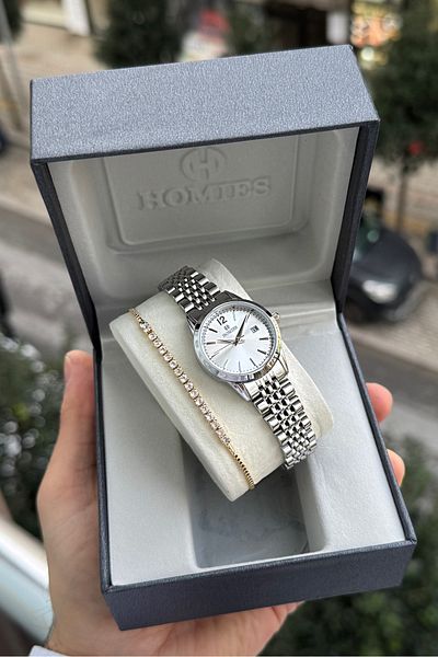 Homies Women's Wrist Watch and Bracelet Set with Waterproof Calendar - Hm 0131696 S01