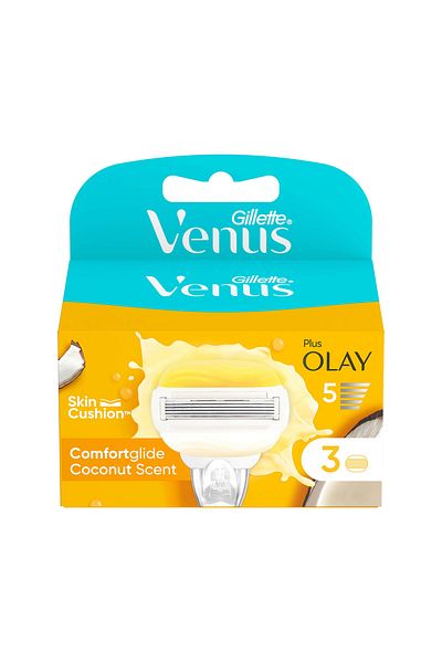 Gillette Venus Comfortglide Olay Women's Shaver 3-Piece Replacement Head