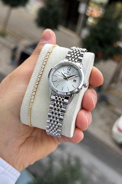 Homies Women's Wrist Watch and Bracelet Set with Waterproof Calendar - Hm 0131696 S01