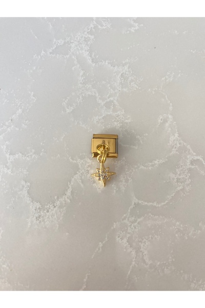 kubotique Paslanmaz Çelik Sallantılı Kutup Yıldızı İtalyan Bileklik Charm