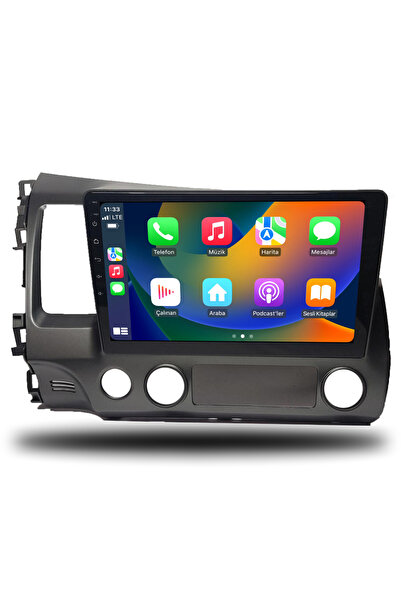 smartgo Honda Civic FD6 2007-2011 Uyumlu 8+128 GB 4K OLED Android Multimedya ...