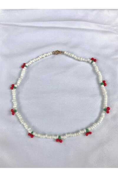 Duayen Design Çocuk Boncuklu Kiraz Kolye