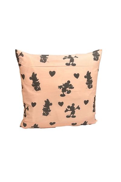 Zorluteks Mickey and Minnie Mouse Double Side Printed Square Pillowcase - 100% Cotton 1 Piece 63X63 cm