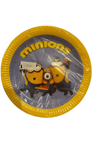 MTKN Doğum Günü Partisi MİNİONS Konsept Karton Tabak 8 ADET