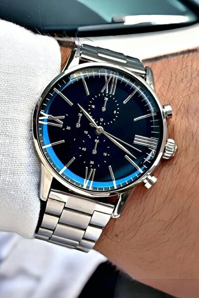 Leerybee Gümüş Renk Metal Erkek Kol Saati Özel Kutulu Erkek Arkadasa Sevgiliy...