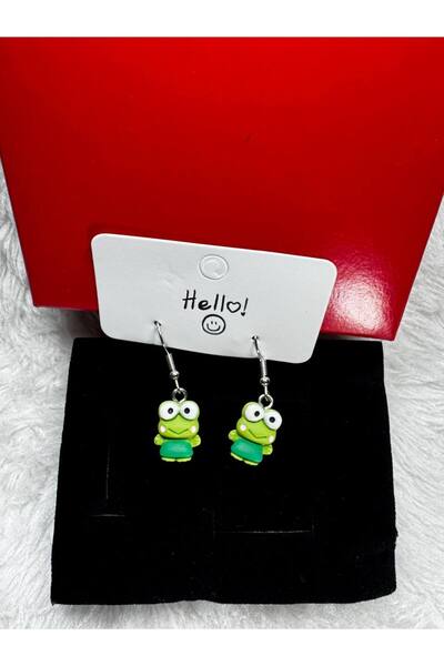 Fasion Jewelry KURBAĞA FİGÜRLÜ MİNİMALİST ALERJİ YAPMAZ ÇOCUK KÜPE