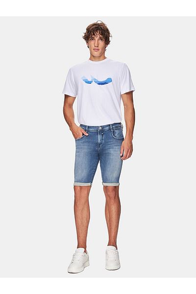 Ltb Pantaloni Jean Bermuda Knight Cary cu talie joasă