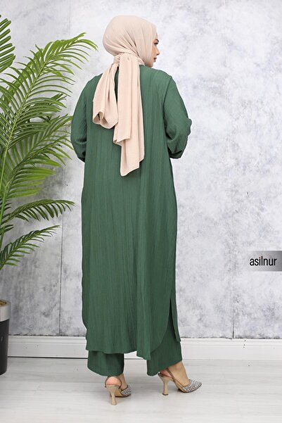 ASİLNUR Σετ ρούχων Σκούρο Πράσινο Merve για Χάτζ και Ουμράh