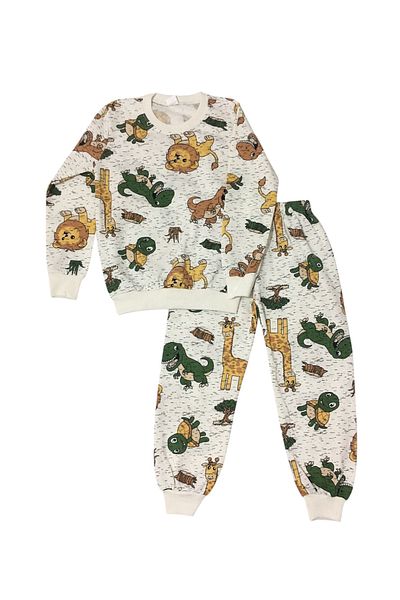 Arya Nisa Kids Boy's 100% Cotton Shartoned Safari Printed Pjama Set