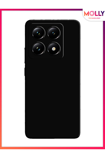 Molly Xiaomi 14T İçin Siyah Liquid İçi Kadife Silikon Kılıf