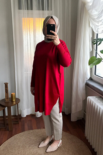 Sapha Women's Burgundy Knitwear Tunic