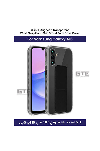 Generic Magnetic Transparent Cover for Samsung Galaxy A16-Clear/Black