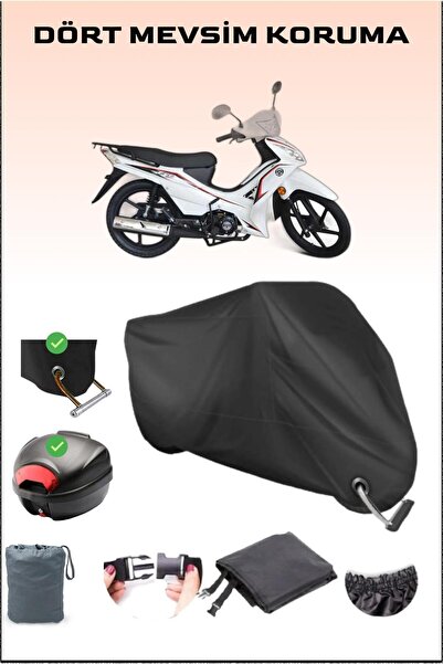 Breen Siyah Kuba Ege 50 Için Arka Çanta Ve Kilit Uyumlu Motosiklet Branda, Güvenli