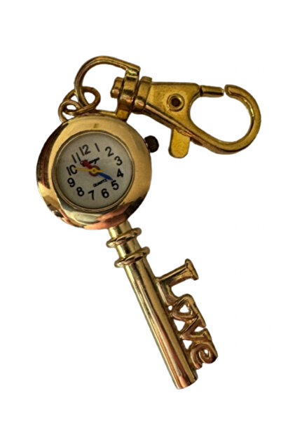 QUARTZ Anahtar Saat Anahtar Şeklinde Anahtarlıklı Love Cep Saati