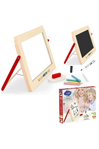 Play Wood Eğitici Ahşap Çift Taraflı Masaüstü Yazı Tahtası ONY-385