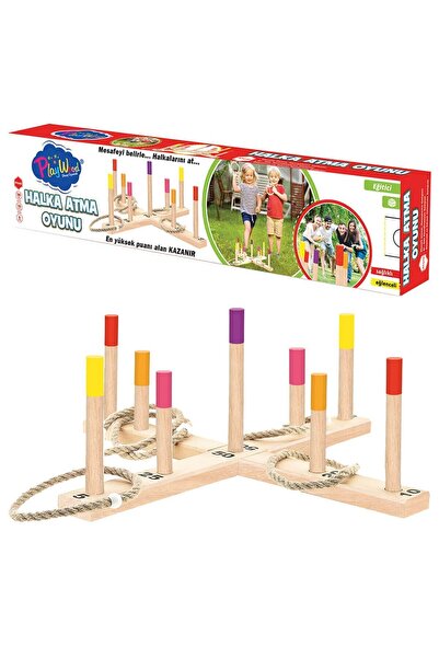 Play Wood Eğitici Ahşap Halka Atma Oyunu Oyuncak Seti ONY-352-1
