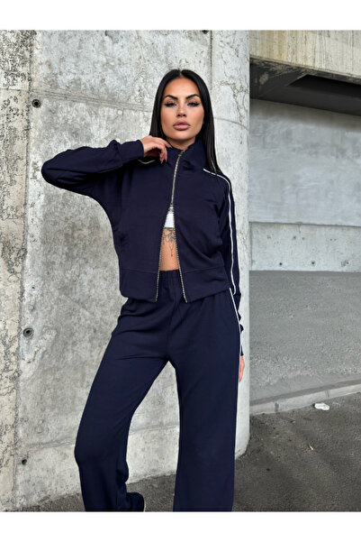 badibadii Modal Fabric dupla cipzáras és csővel ellátott melegítőnadrág szett