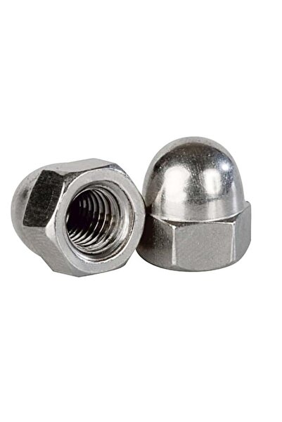 TUĞRA HIRDAVAT Kör Somun Kaplamalı Metrik 8 mm Beyaz 10'lu Paket