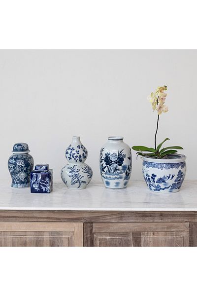 Warm Design Ceramic Vase - Hand-Painted Design