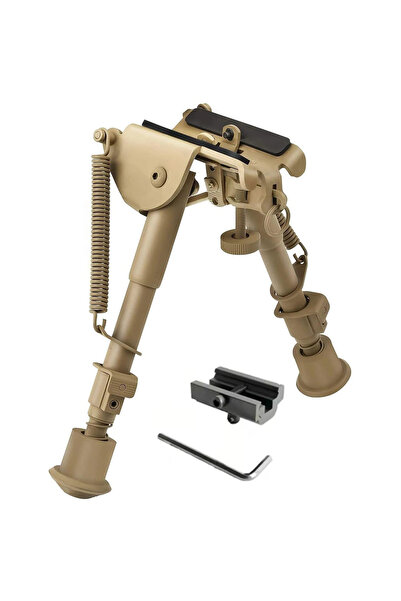 eser askeri malzeme ® Taktik Bipod Teleskop 6-9 İnç (Tan) – Stabil ve Ayarlan...