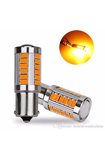 LIGHTNIX P21W SİNYAL AMPUL Led - 33 LEDLİ MERCEKLİ 12V Tek Duylu Park ve Sinyal Lambası 1 ADET