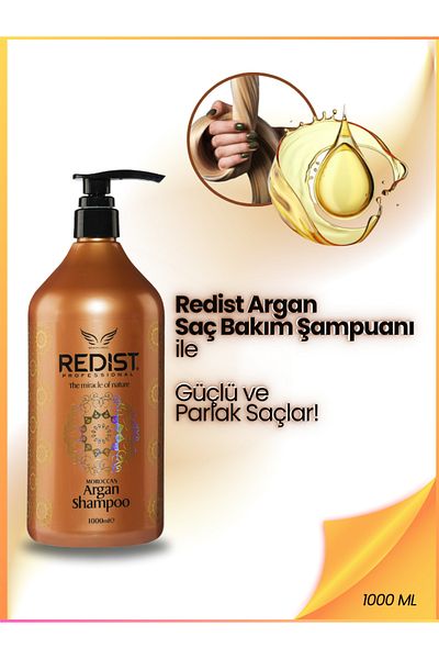 Redist Argan Oil Hair Care Shampoo for Dry and Damaged Hair 1000 ml