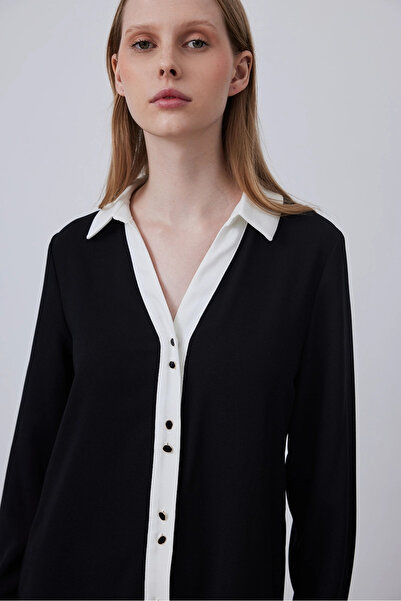 Gusto Black Crepe Dress - Garnished Design