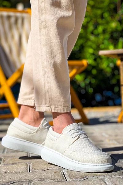 Ekince Kb-042 kuback lace-up white men's daily shoes