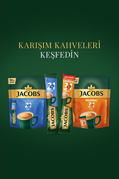 Jacobs 2'si 1 Arada Karışım Kahve 10'lu Paket