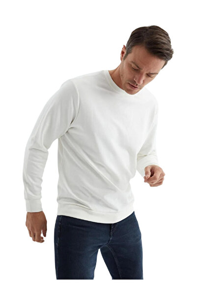 Rodi Jeans Men's Crew Neck Relax Fit Fit 2-Thread Seasonal Unprinted Thin Sweatshirt