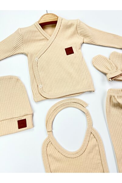 OMY Set of 5 Corded Baby Newborn 100% Cotton Hospital Release